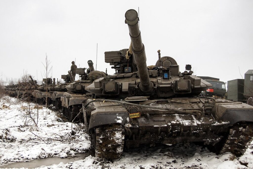 T-90 during exercises of the Russian army, December 2018