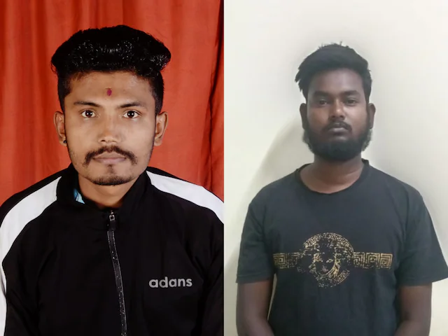 The image provided by News18 shows Yogish, aged 24 and deceased, on the left, and Murali, aged 25 and accused, on the right.